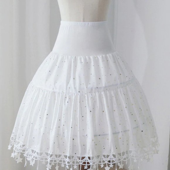 Dresses & Skirts - kawaii gothic lolita star lace and print hoop petticoat style crinoline